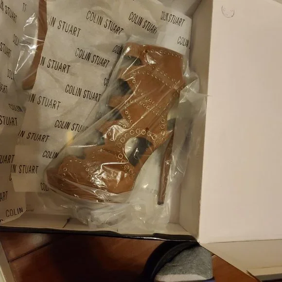 Brown Colin Stuart Stiletto Booties - NIB - Size 7 Womens - Picture 3 of 15